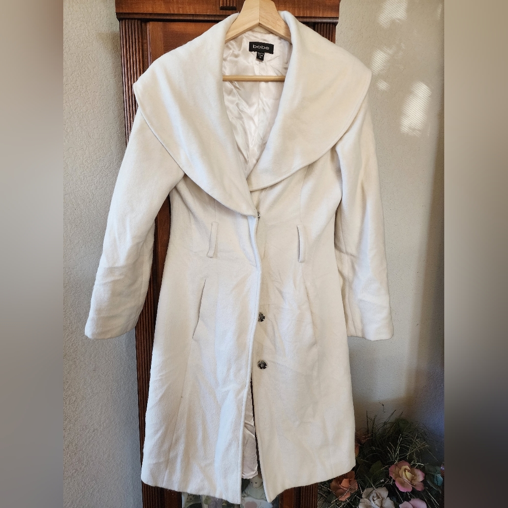 BEBE Off White Color Peacoat XS